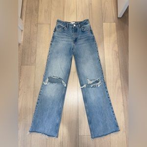 Zara high waisted wide leg jeans
